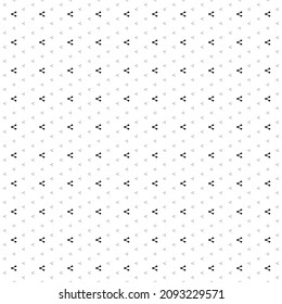 Square seamless background pattern from black share symbols are different sizes and opacity. The pattern is evenly filled. Vector illustration on white background