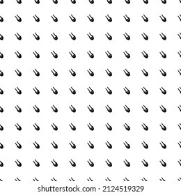 Square seamless background pattern from black solo bobsleigh symbols. The pattern is evenly filled. Vector illustration on white background