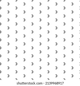 Square seamless background pattern from black moon astrological symbols. The pattern is evenly filled. Vector illustration on white background