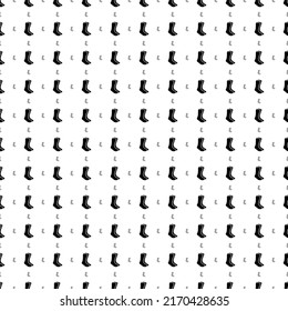 Square seamless background pattern from black socks symbols are different sizes and opacity. The pattern is evenly filled. Vector illustration on white background