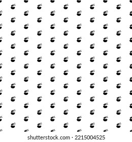 Square seamless background pattern from black noodle symbols. The pattern is evenly filled. Vector illustration on white background