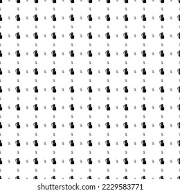 Square seamless background pattern from black travel backpack symbols are different sizes and opacity. The pattern is evenly filled. Vector illustration on white background