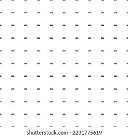 Square seamless background pattern from black bus symbols. The pattern is evenly filled. Vector illustration on white background