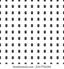 Square seamless background pattern from black seven of spades playing cards. The pattern is evenly filled. Vector illustration on white background
