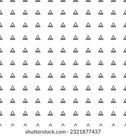 Square seamless background pattern from black rough road signs. The pattern is evenly filled. Vector illustration on white background