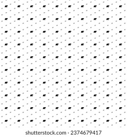 Square seamless background pattern from black bear icons are different sizes and opacity. The pattern is evenly filled. Vector illustration on white background