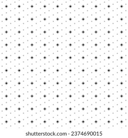 Square seamless background pattern from black main road signs are different sizes and opacity. The pattern is evenly filled. Vector illustration on white background