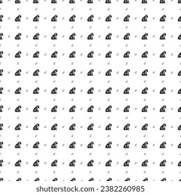 Square seamless background pattern from black sitting tiger symbols are different sizes and opacity. The pattern is evenly filled. Vector illustration on white background