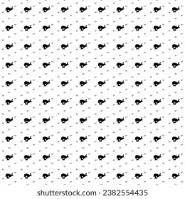 Square seamless background pattern from black hare runs symbols are different sizes and opacity. The pattern is evenly filled. Vector illustration on white background