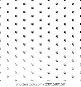 Square seamless background pattern from black raccoon head symbols. The pattern is evenly filled. Vector illustration on white background