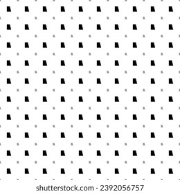 Square seamless background pattern from black trapezium symbols are different sizes and opacity. The pattern is evenly filled. Vector illustration on white background