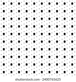 Square seamless background pattern from black spirit ball symbols are different sizes and opacity. The pattern is evenly filled. Vector illustration on white background
