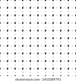 Square seamless background pattern from black owl symbols are different sizes and opacity. The pattern is evenly filled. Vector illustration on white background