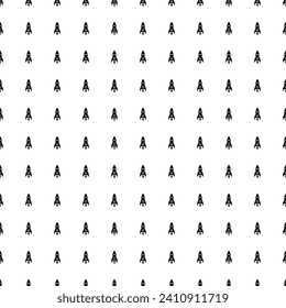 Square seamless background pattern from black rockets. The pattern is evenly filled. Vector illustration on white background