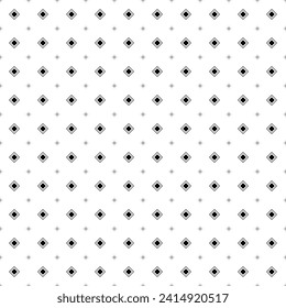 Square seamless background pattern from black main road signs are different sizes and opacity. The pattern is evenly filled. Vector illustration on white background