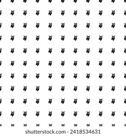 Square seamless background pattern from black owl symbols. The pattern is evenly filled. Vector illustration on white background