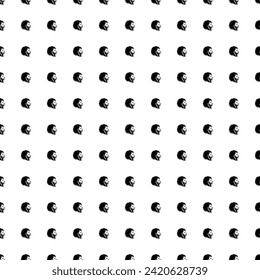 Square seamless background pattern from black lion head icons. The pattern is evenly filled. Vector illustration on white background