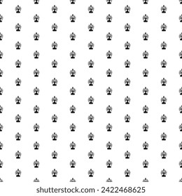 Square seamless background pattern from black mystical tree in bottle symbols. The pattern is evenly filled. Vector illustration on white background