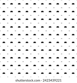 Square seamless background pattern from black sofa symbols are different sizes and opacity. The pattern is evenly filled. Vector illustration on white background