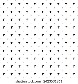 Square seamless background pattern from black electric screwdriver symbols are different sizes and opacity. The pattern is evenly filled. Vector illustration on white background