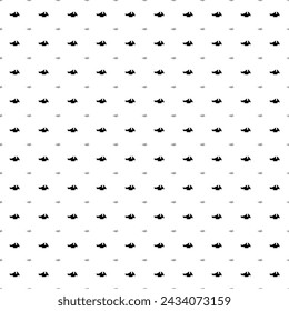 Square seamless background pattern from black vise symbols are different sizes and opacity. The pattern is evenly filled. Vector illustration on white background