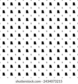 Square seamless background pattern from black trapezium symbols are different sizes and opacity. The pattern is evenly filled. Vector illustration on white background