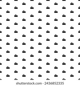 Square seamless background pattern from black electric plane symbols. The pattern is evenly filled. Vector illustration on white background