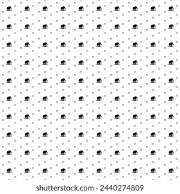 Square seamless background pattern from black wild elephant symbols are different sizes and opacity. The pattern is evenly filled. Vector illustration on white background