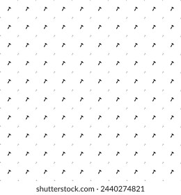 Square seamless background pattern from black hammer symbols are different sizes and opacity. The pattern is evenly filled. Vector illustration on white background