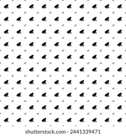 Square seamless background pattern from black frog symbols are different sizes and opacity. The pattern is evenly filled. Vector illustration on white background