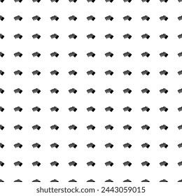 Square seamless background pattern from black playing cards symbols. The pattern is evenly filled. Vector illustration on white background