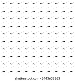 Square seamless background pattern from black tilde symbols are different sizes and opacity. The pattern is evenly filled. Vector illustration on white background