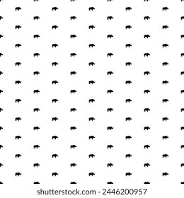 Square seamless background pattern from black rhino symbols. The pattern is evenly filled. Vector illustration on white background