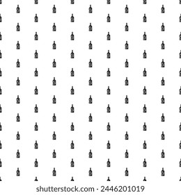Square seamless background pattern from black a branch in a bottle symbols. The pattern is evenly filled. Vector illustration on white background