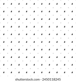 Square seamless background pattern from black cat icons are different sizes and opacity. The pattern is evenly filled. Vector illustration on white background