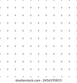 Square seamless background pattern from black crossed tennis rackets symbols. The pattern is evenly filled. Vector illustration on white background