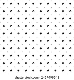 Square seamless background pattern from black horse's head symbols are different sizes and opacity. The pattern is evenly filled. Vector illustration on white background