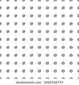 Square seamless background pattern from black horning prohibited signs. The pattern is evenly filled. Vector illustration on white background