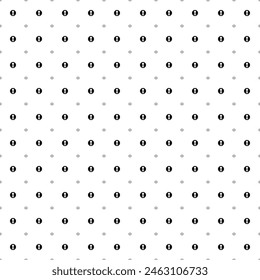 Square seamless background pattern from black keyhole symbols are different sizes and opacity. The pattern is evenly filled. Vector illustration on white background