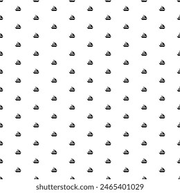 Square seamless background pattern from black sailing boat symbols. The pattern is evenly filled. Vector illustration on white background