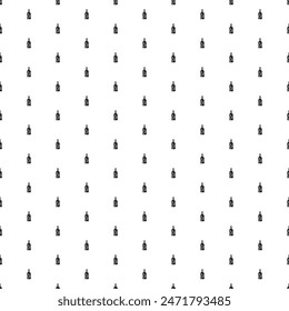 Square seamless background pattern from black a branch in a bottle symbols. The pattern is evenly filled. Vector illustration on white background