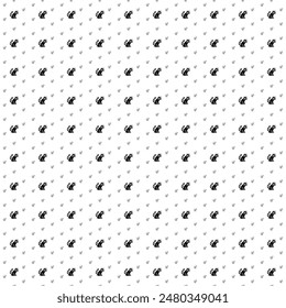 Square seamless background pattern from black raccoon symbols are different sizes and opacity. The pattern is evenly filled. Vector illustration on white background