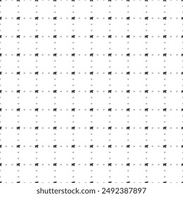 Square seamless background pattern from black tiger symbols are different sizes and opacity. The pattern is evenly filled. Vector illustration on white background