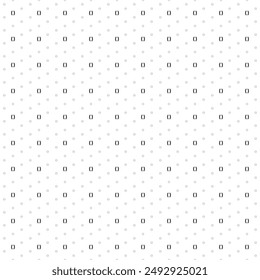 Square seamless background pattern from black curly brackets symbols are different sizes and opacity. The pattern is evenly filled. Vector illustration on white background