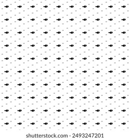 Square seamless background pattern from black vise symbols are different sizes and opacity. The pattern is evenly filled. Vector illustration on white background