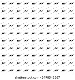 Square seamless background pattern from black rhinoceros symbols are different sizes and opacity. The pattern is evenly filled. Vector illustration on white background