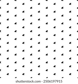 Square seamless background pattern from black frog symbols. The pattern is evenly filled. Vector illustration on white background