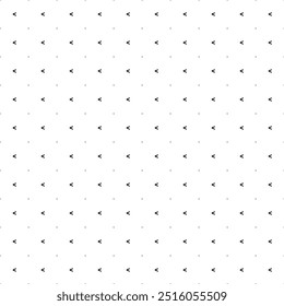 Square seamless background pattern from black less symbols are different sizes and opacity. The pattern is evenly filled. Vector illustration on white background