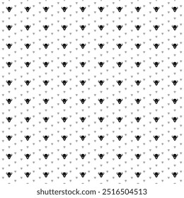 Padrão de fundo quadrado sem emenda de logotipos de búfalos pretos são de tamanhos e opacidade diferentes. O padrão é preenchido uniformemente. Ilustração vetorial sobre fundo branco