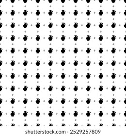 Square seamless background pattern from black antique vase symbols are different sizes and opacity. The pattern is evenly filled. Vector illustration on white background
